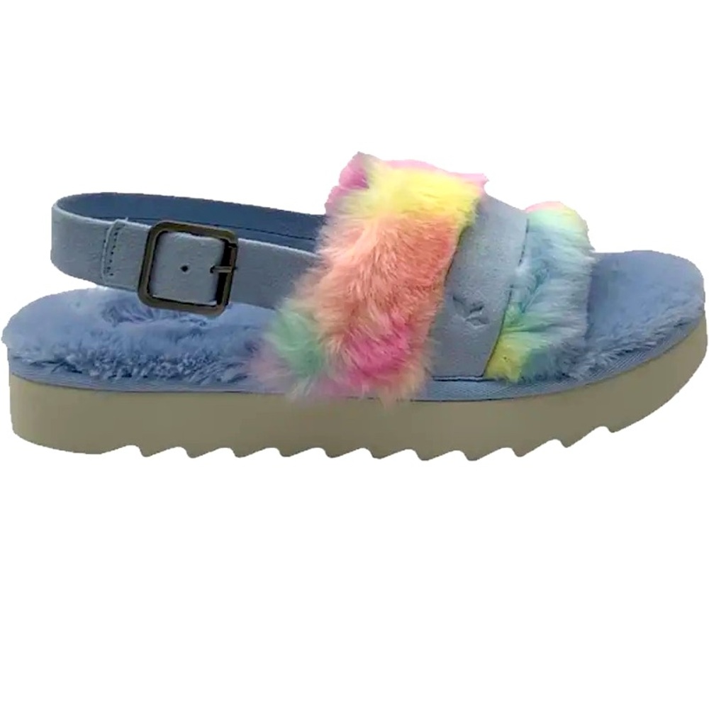 NEW Koolaburra By UGG Adjustable Strap Fuzzy
Slides Sandals Size 9
